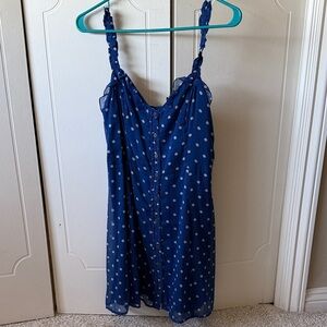 Abercrombie & Fitch Royal Blue Polka Dot Blouse